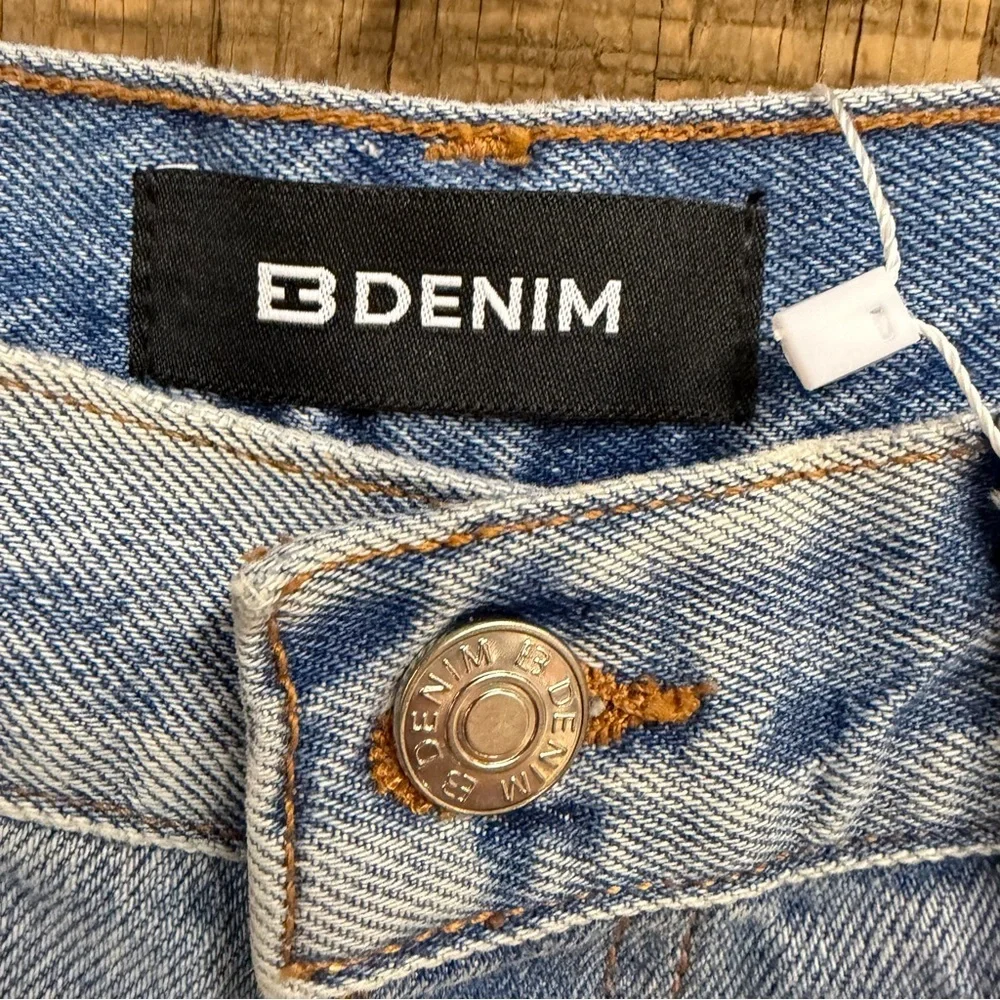 EB Denim jeans Unraveled Two Newport frayed high-rise straight-leg Flares 28
